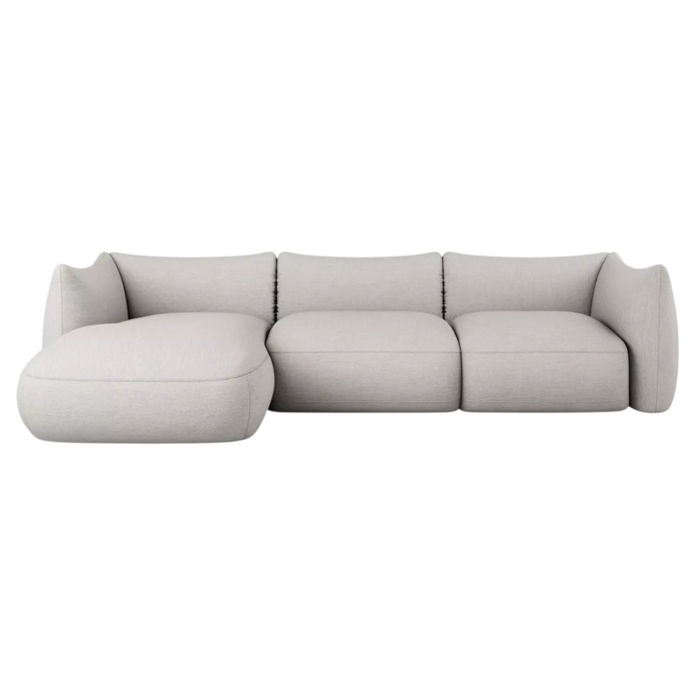 Cosy 3 Seater Modular Corner Sofa White Beige Diosa 01