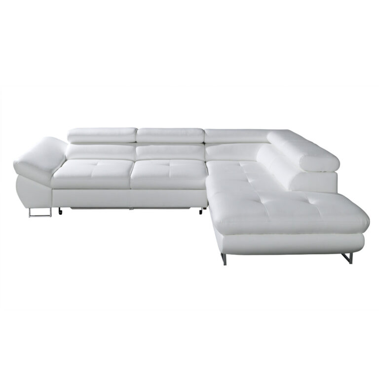Fabio Corner Sofa Bed Right Natural Leather