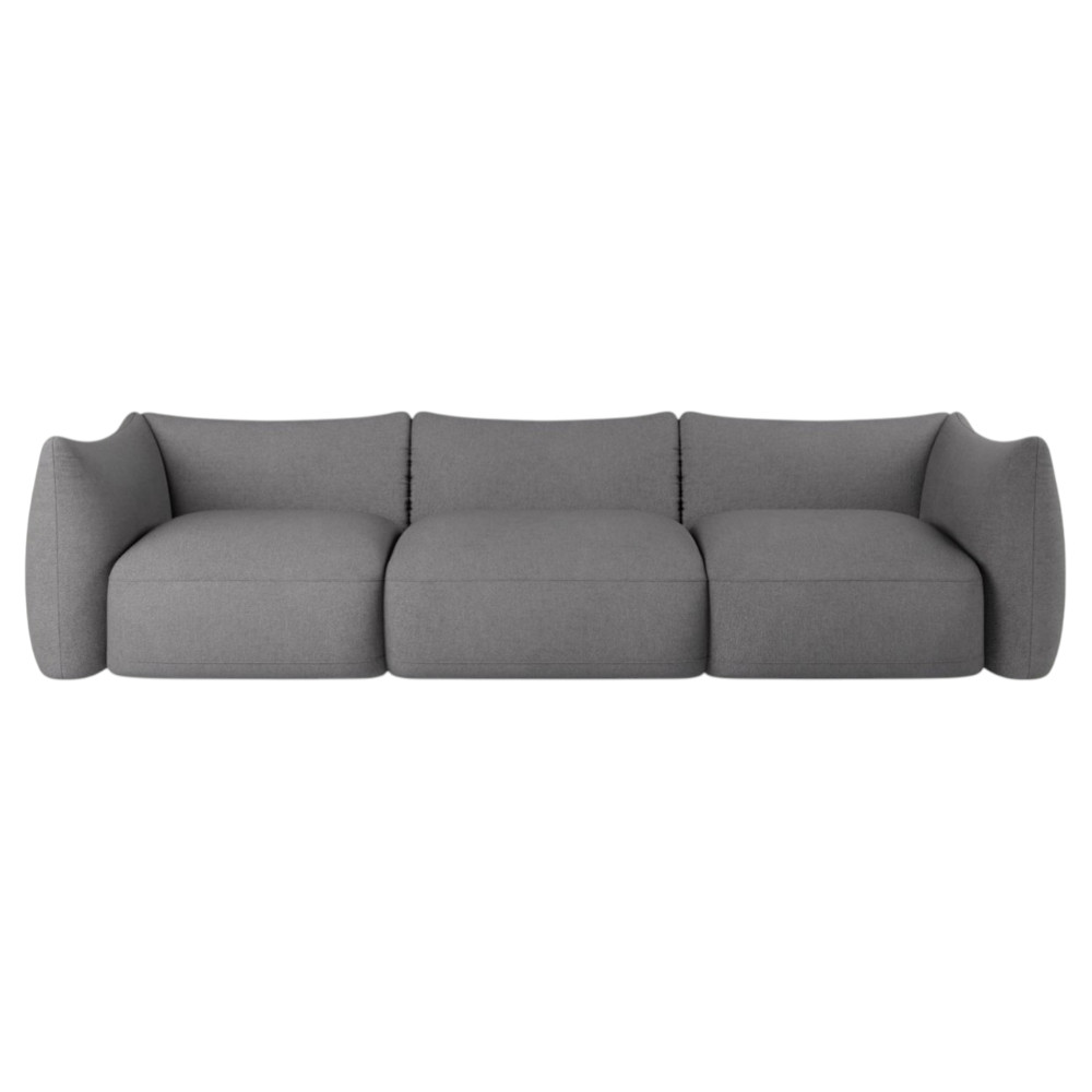 Cosy 3 Seater Sofa Modular Dark Ash Grey Vinci 08
