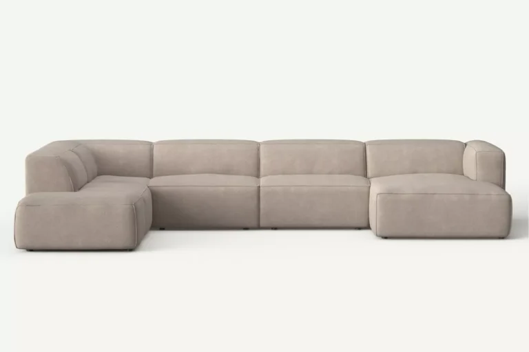 Moved Corner Sofa U Shape Left Chaise Beige Castel 15