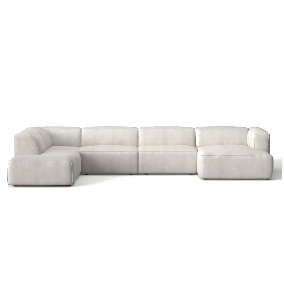 Moved Corner Sofa U Shape Left Chaise Cream Castel 03