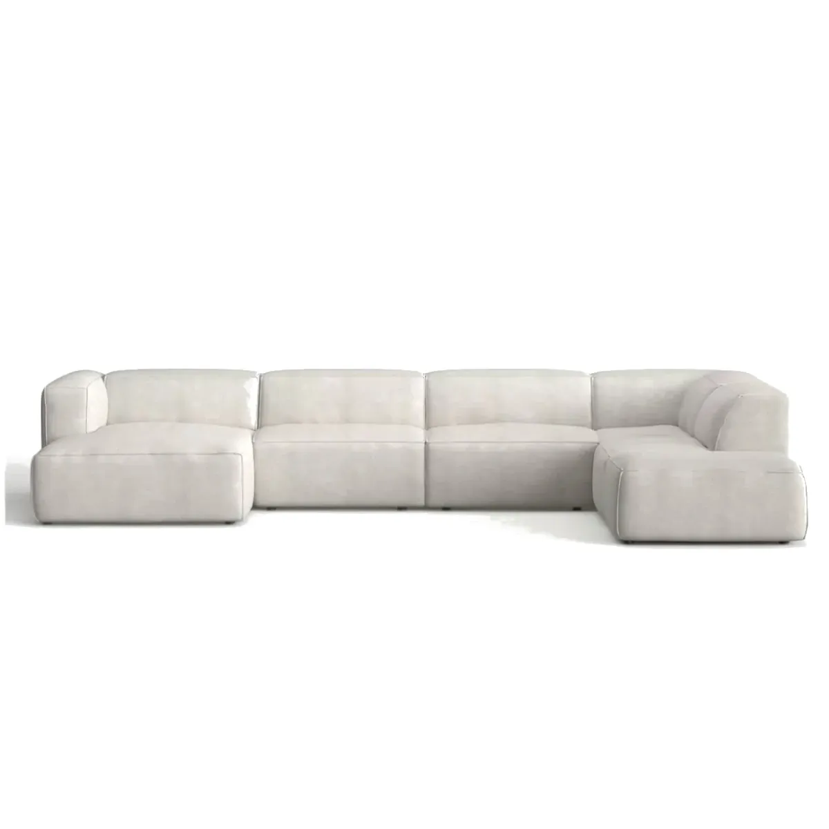 Moved Corner Sofa U Shape Right Chaise Cream Castel 03