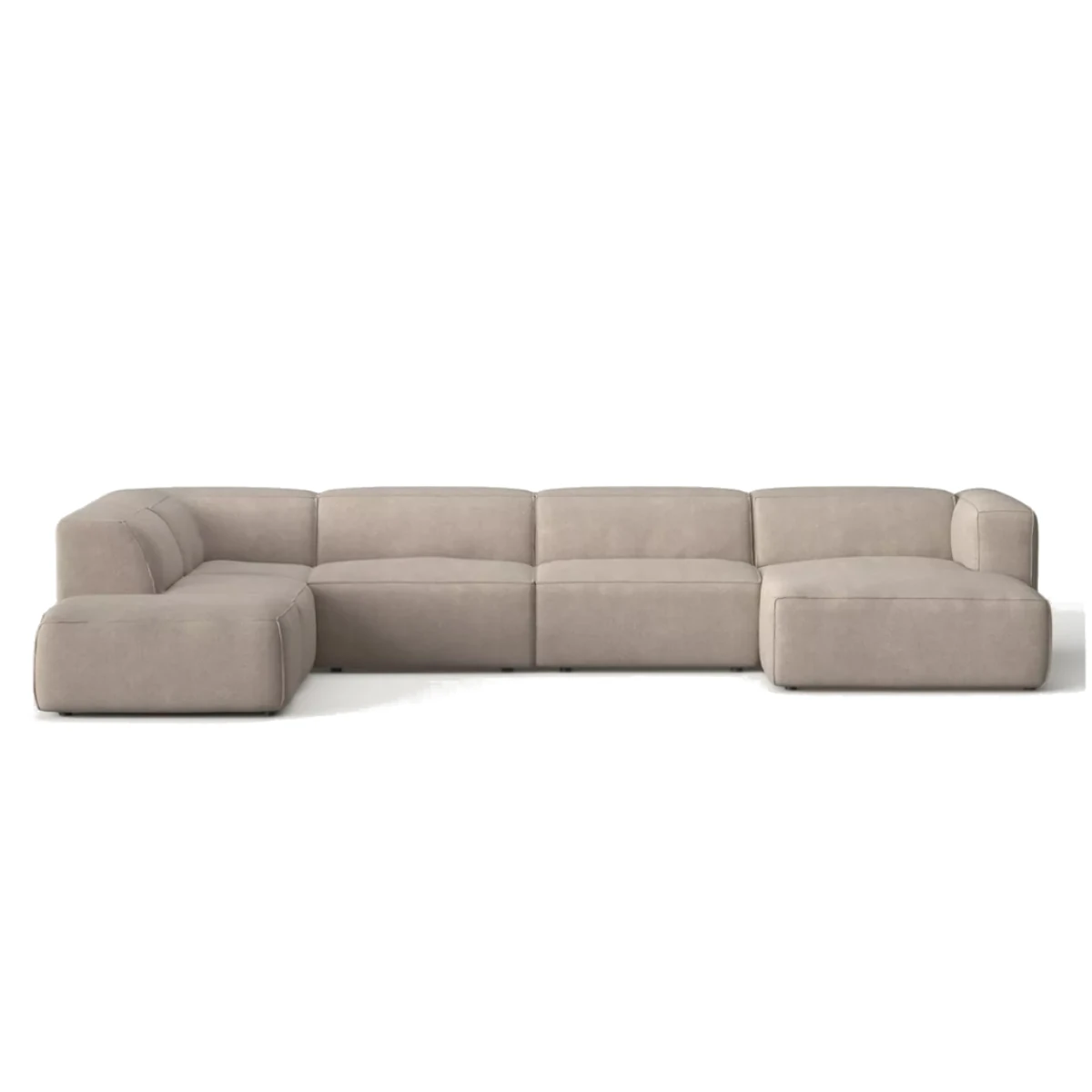 Moved Corner Sofa U Shape Left Chaise Beige Castel 15