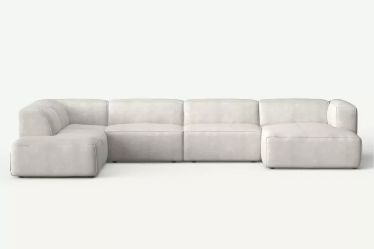 Moved Corner Sofa U Shape Left Chaise Cream Castel 03