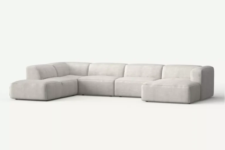 Moved Corner Sofa U Shape Left Chaise Cream Castel 03