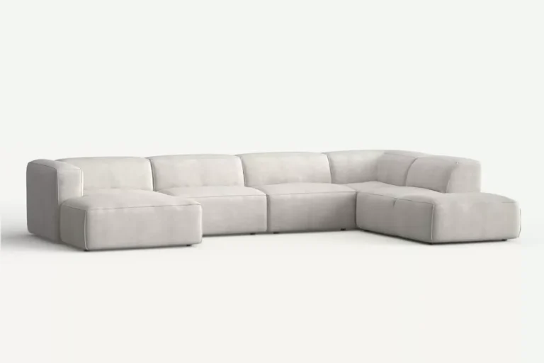 Moved Corner Sofa U Shape Right Chaise Cream Castel 03