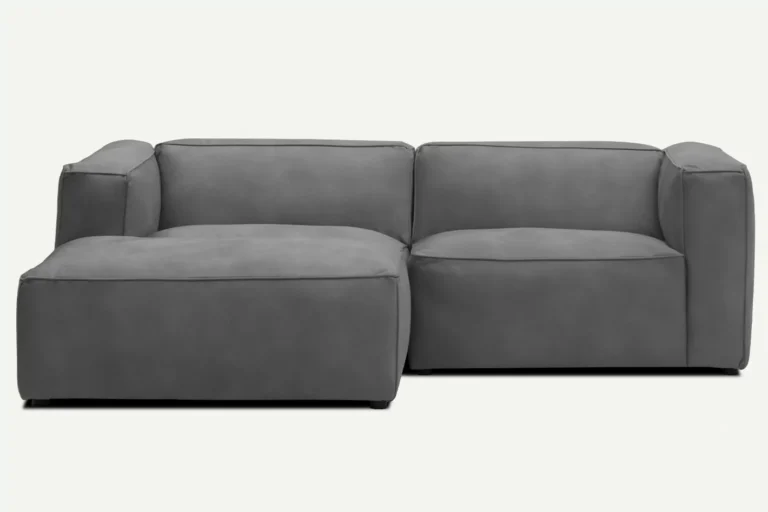 Moved II Small and Modern Corner Sofa Left Ash Grey Letto 93