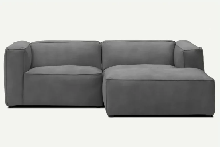 Moved II Small and Modern Corner Sofa Right Ash Grey Letto 93