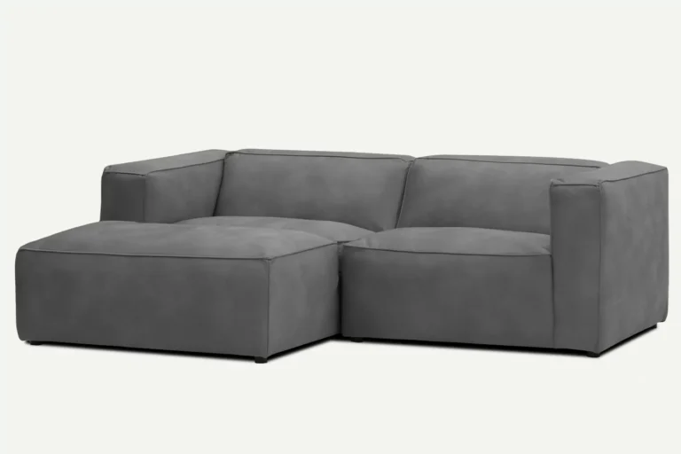 Moved II Small and Modern Corner Sofa Ash Grey Letto 93