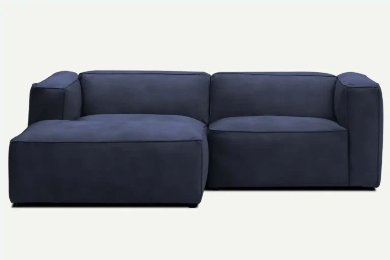 Moved II Small and Modern Corner Sofa Left Dark Navy Letto 79