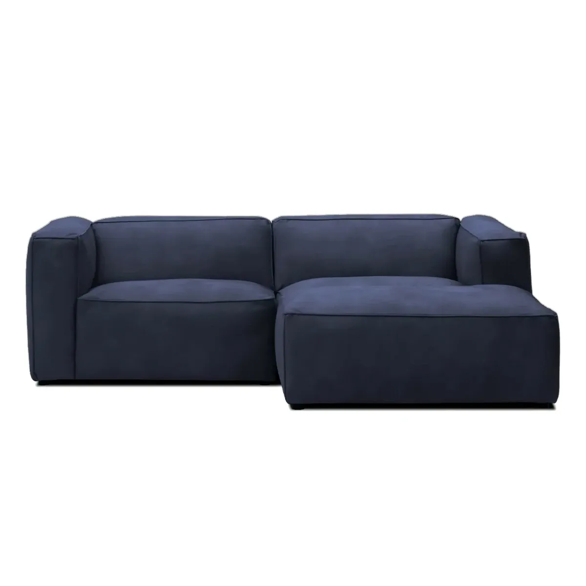 Moved II Small and Modern Corner Sofa Right Dark Navy Letto 79