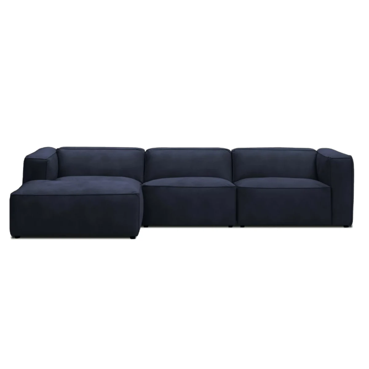 Moved Modern 4 Seater Corner Sofa Left Dark Navy Letto 79