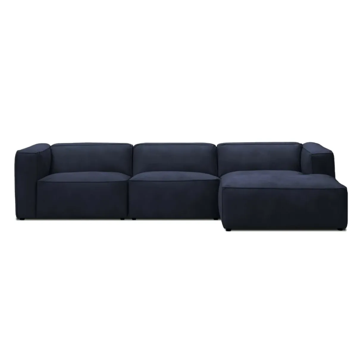 Moved Modern 4 Seater Corner Sofa Right Dark Navy Letto 79