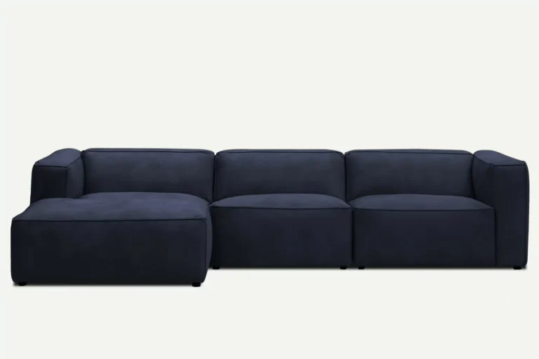 Moved Modern 4 Seater Corner Sofa Left Dark Navy Letto 79
