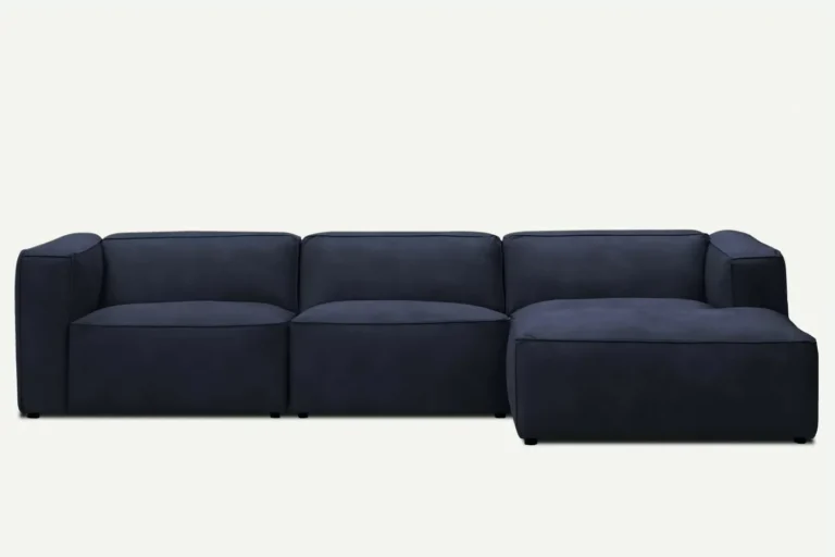 Moved Modern 4 Seater Corner Sofa Right Dark Navy Letto 79