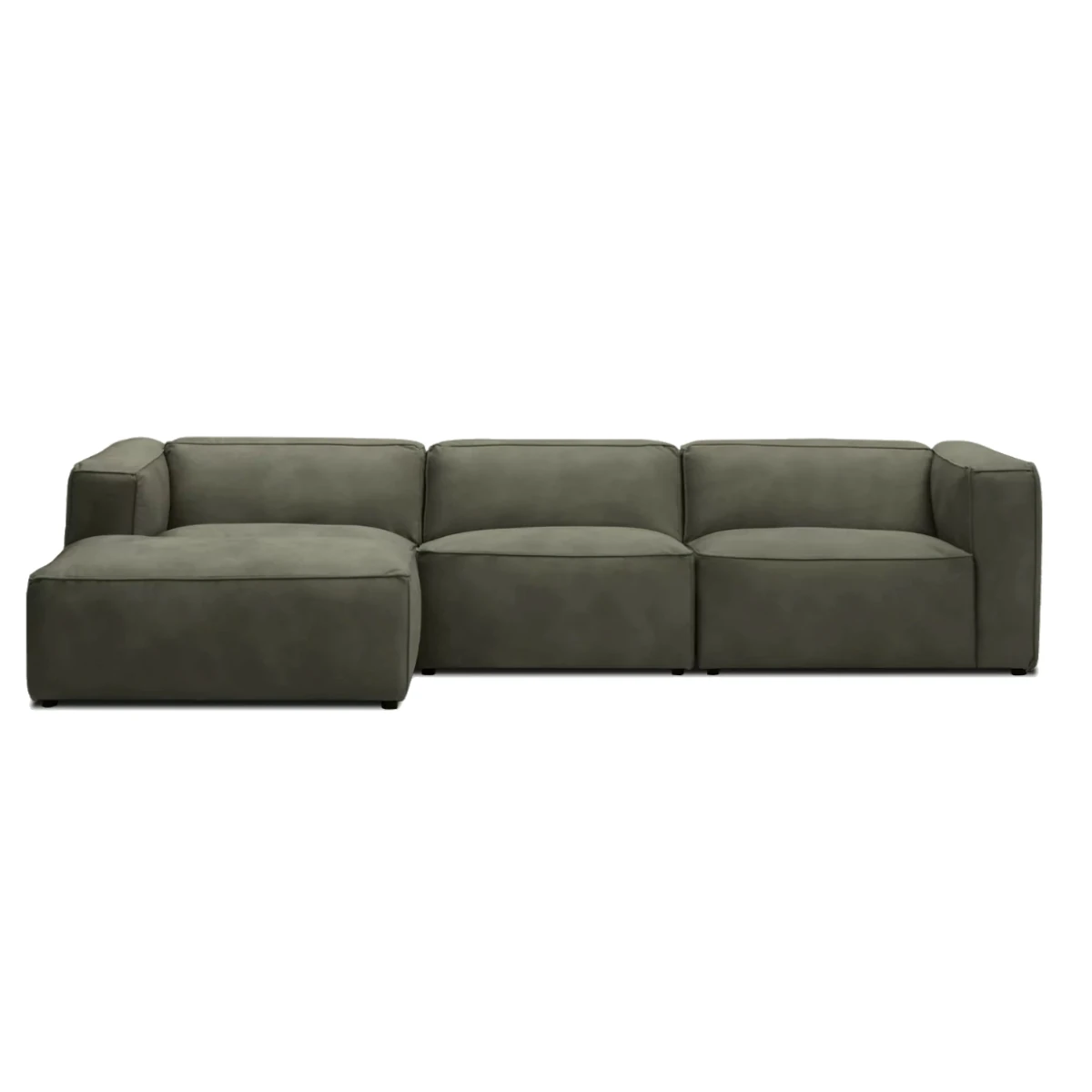 Moved Modern 4 Seater Corner Sofa Left Khaki Letto 38