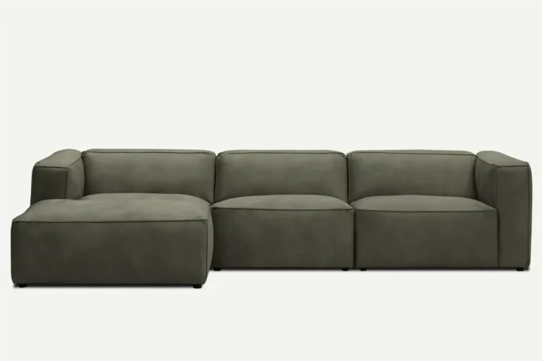 Moved Modern 4 Seater Corner Sofa Left Khaki Letto 38