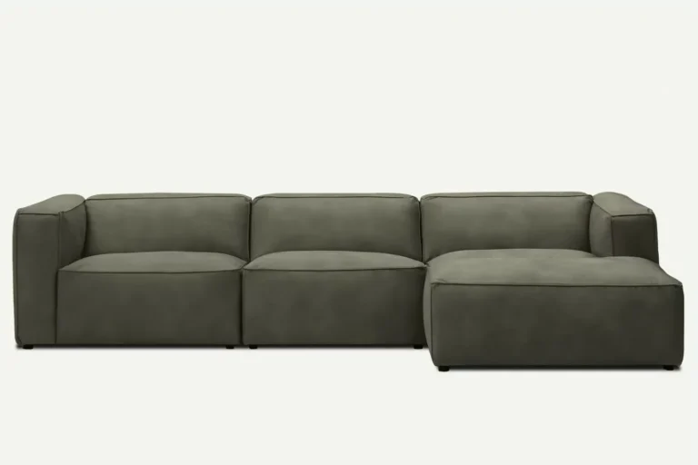Moved Modern 4 Seater Corner Sofa Right Khaki Letto 38