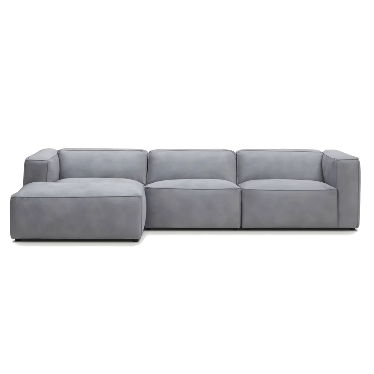 Moved Modern 4 Seater Corner Sofa Left Light Grey Letto 80