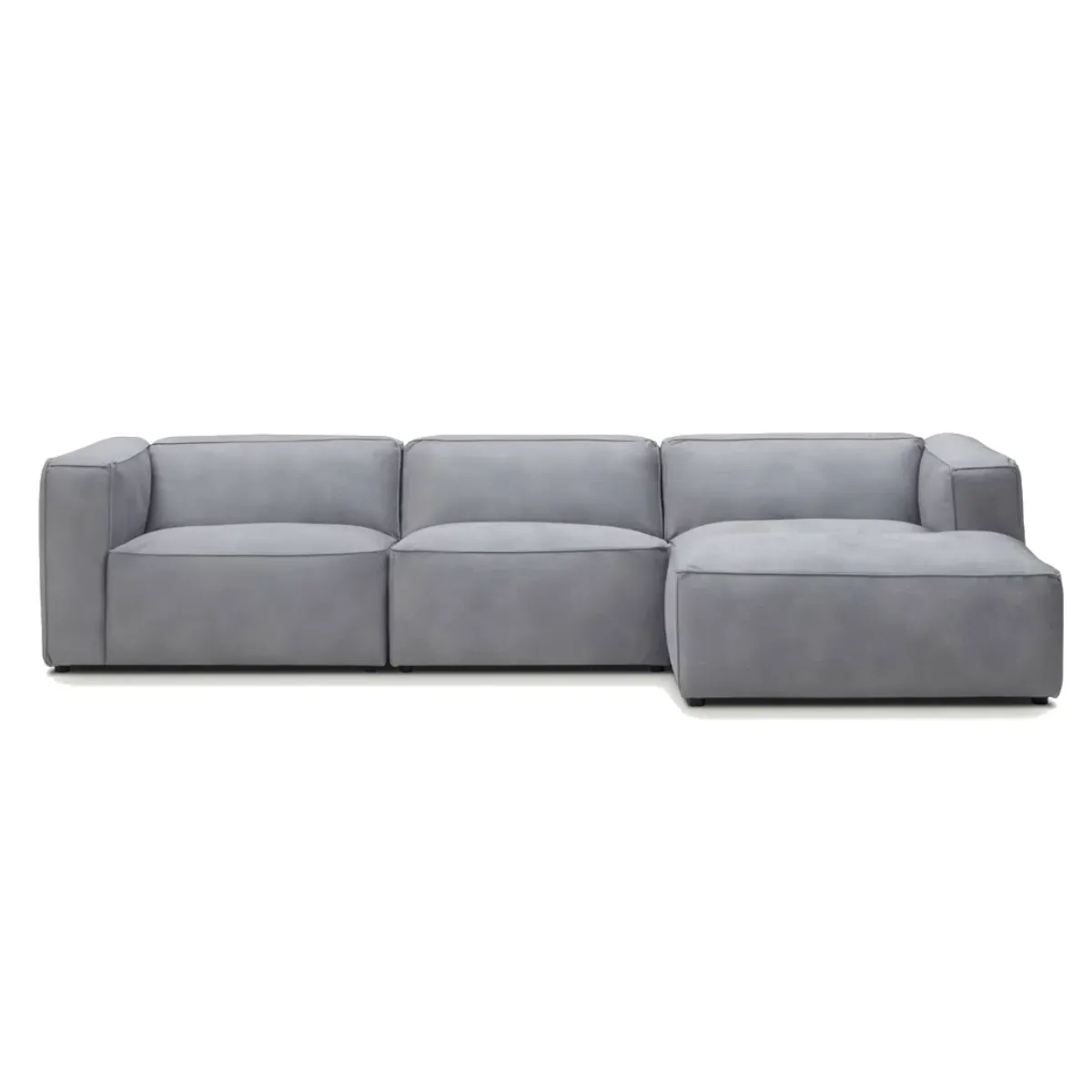 Moved Modern 4 Seater Corner Sofa Right Light Grey Letto 80