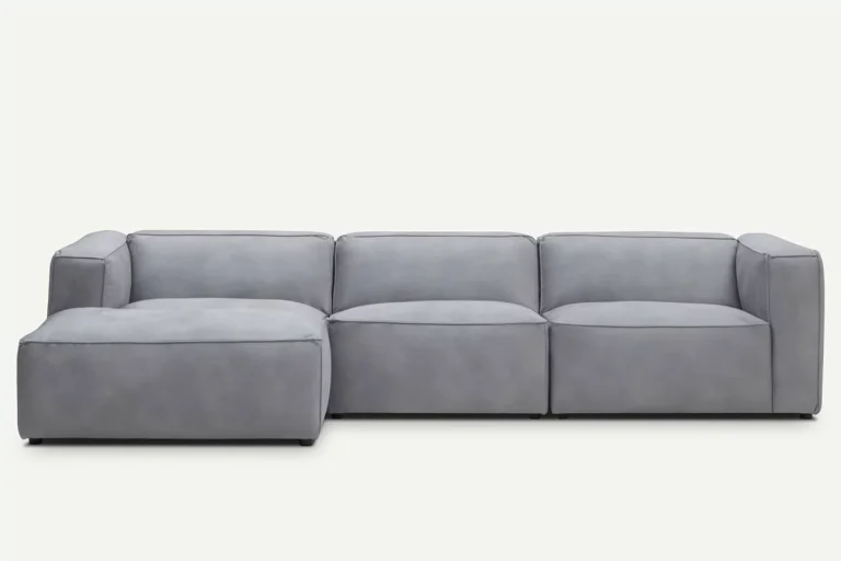 Moved Modern 4 Seater Corner Sofa Left Light Grey Letto 80