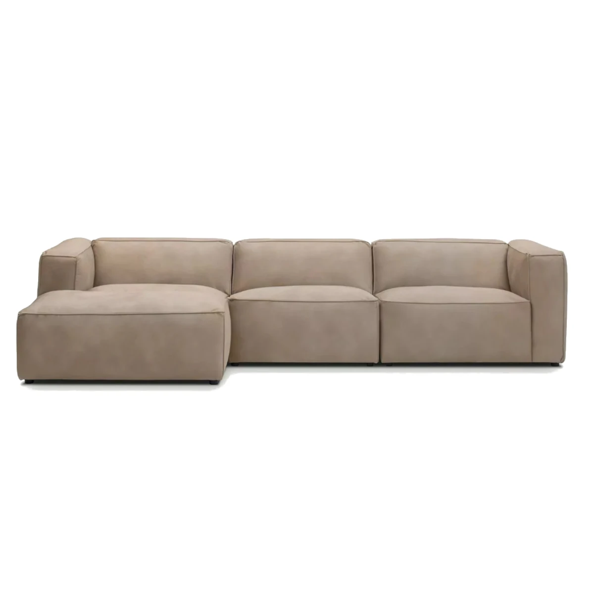 Moved Modern 4 Seater Corner Sofa Left Warm Beige Letto 11