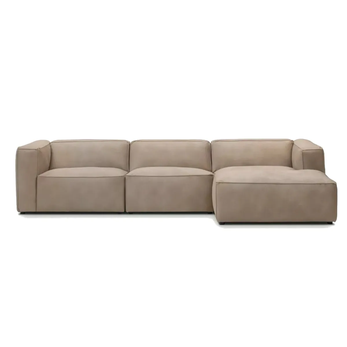 Moved Modern 4 Seater Corner Sofa Right Warm Beige Letto 11