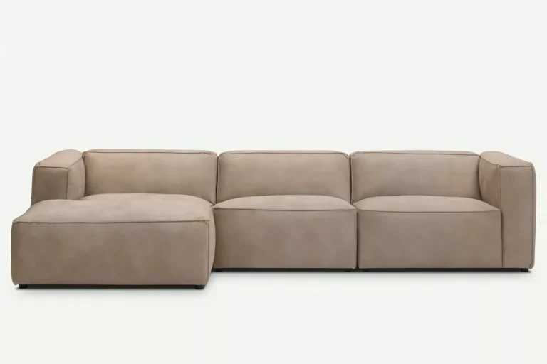 Moved Modern 4 Seater Corner Sofa Left Warm Beige Letto 11