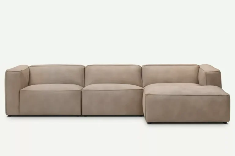 Moved Modern 4 Seater Corner Sofa Right Warm Beige Letto 11