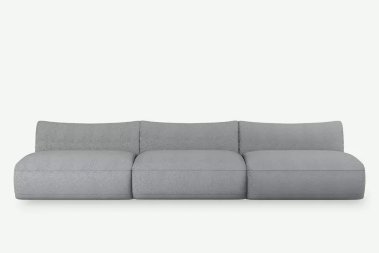 Cosy XL Modern 3 Seater Sofa Armless Grey Copenhagen 802