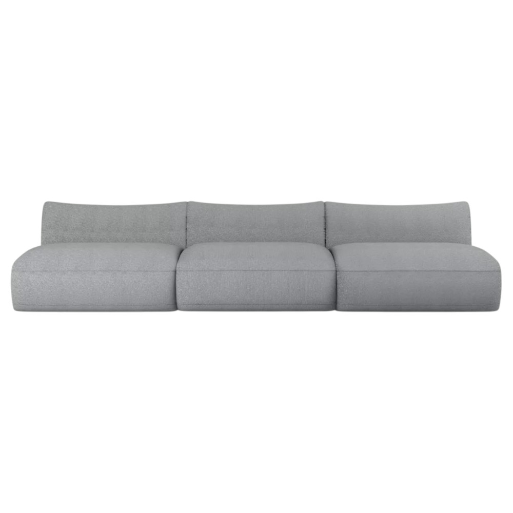 Cosy XL Modern 3 Seater Sofa Armless Grey Copenhagen 802