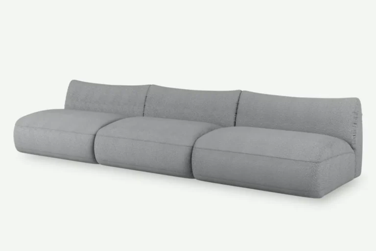 Cosy XL Modern 3 Seater Sofa Armless Grey Copenhagen 802