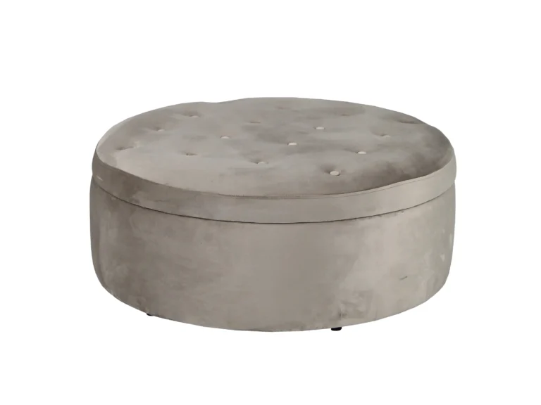 Poppy Pouf Grey Velvet Fresh 37