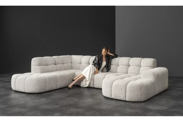 Cloudy Corner Sofa U Shape Left Beige Puente 06