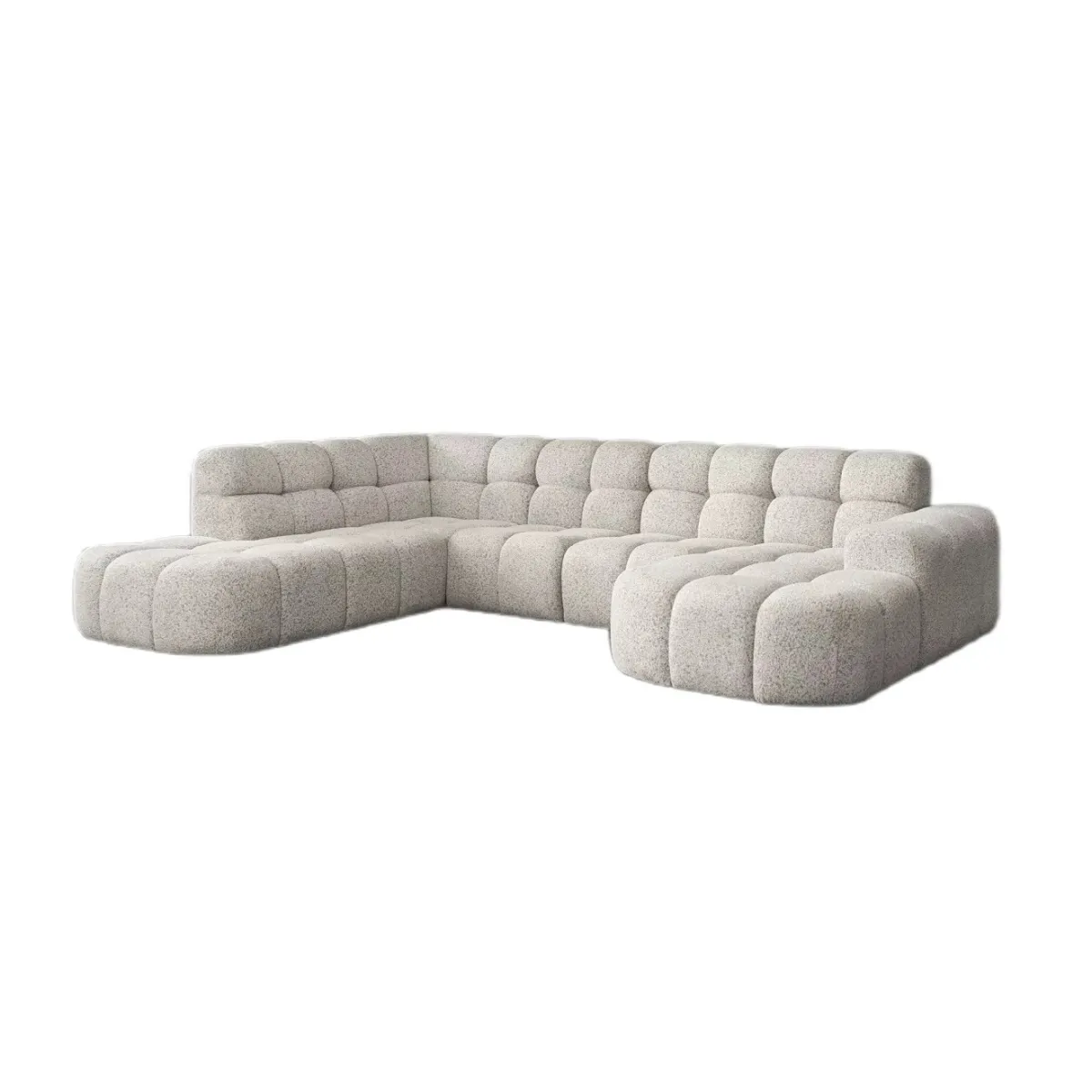 Cloudy Corner Sofa U Shape Left Beige Puente 06