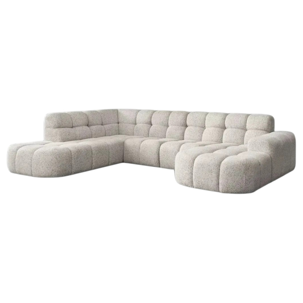 Cloudy Corner Sofa U Shape Left Beige Puente 06