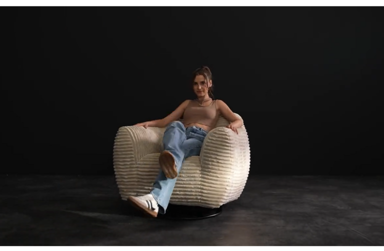 Sphere Armchair Swivel White Cream Tilia 03