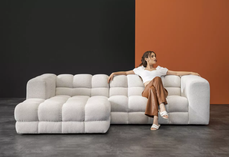 Story Modern Corner Sofa Left White