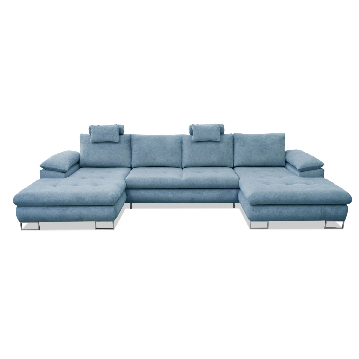 Cuba U Shape Sofa Bed Blue Aston 12