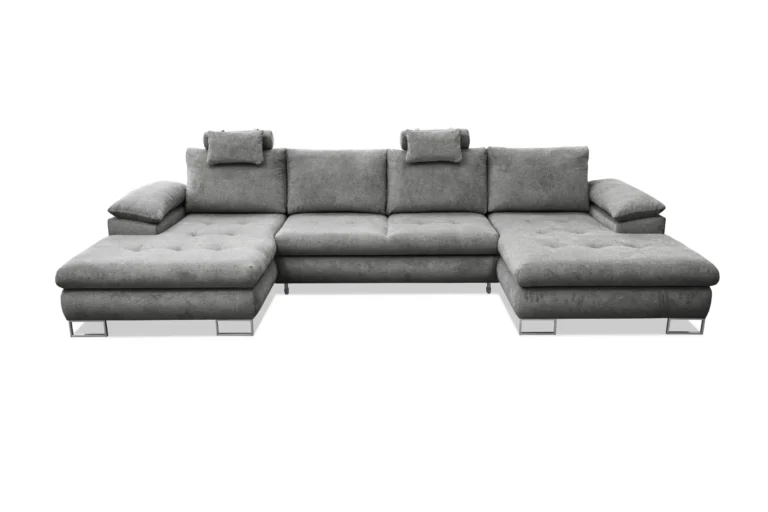 Cuba U Shape Sofa Bed Grey Aston 17