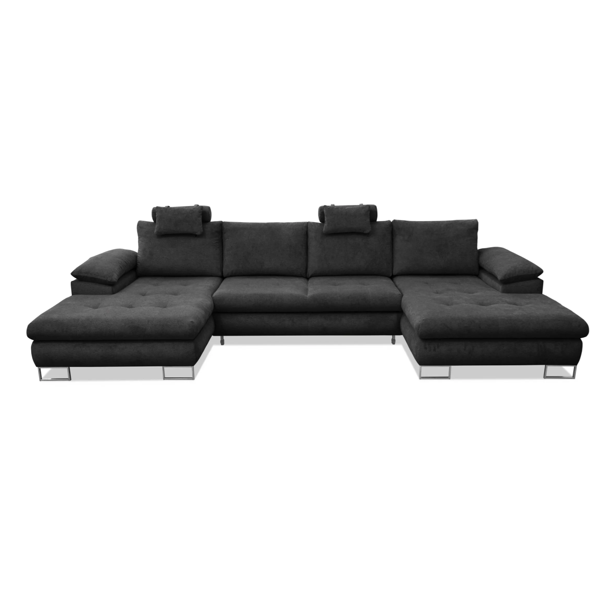 Cuba U Shape Sofa Bed Graphite Aston 18