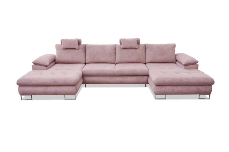 Cuba U Shape Sofa Bed Flamingo Pink Aston 19