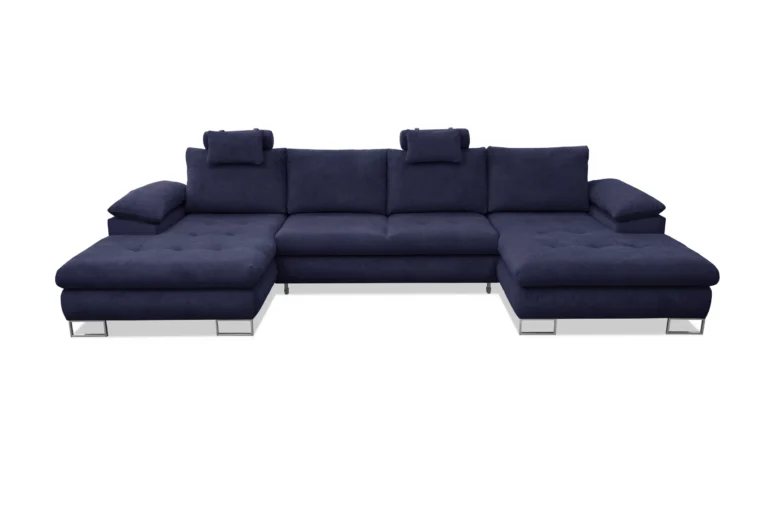 Cuba U Shape Sofa Bed Navy Blue Aston 26
