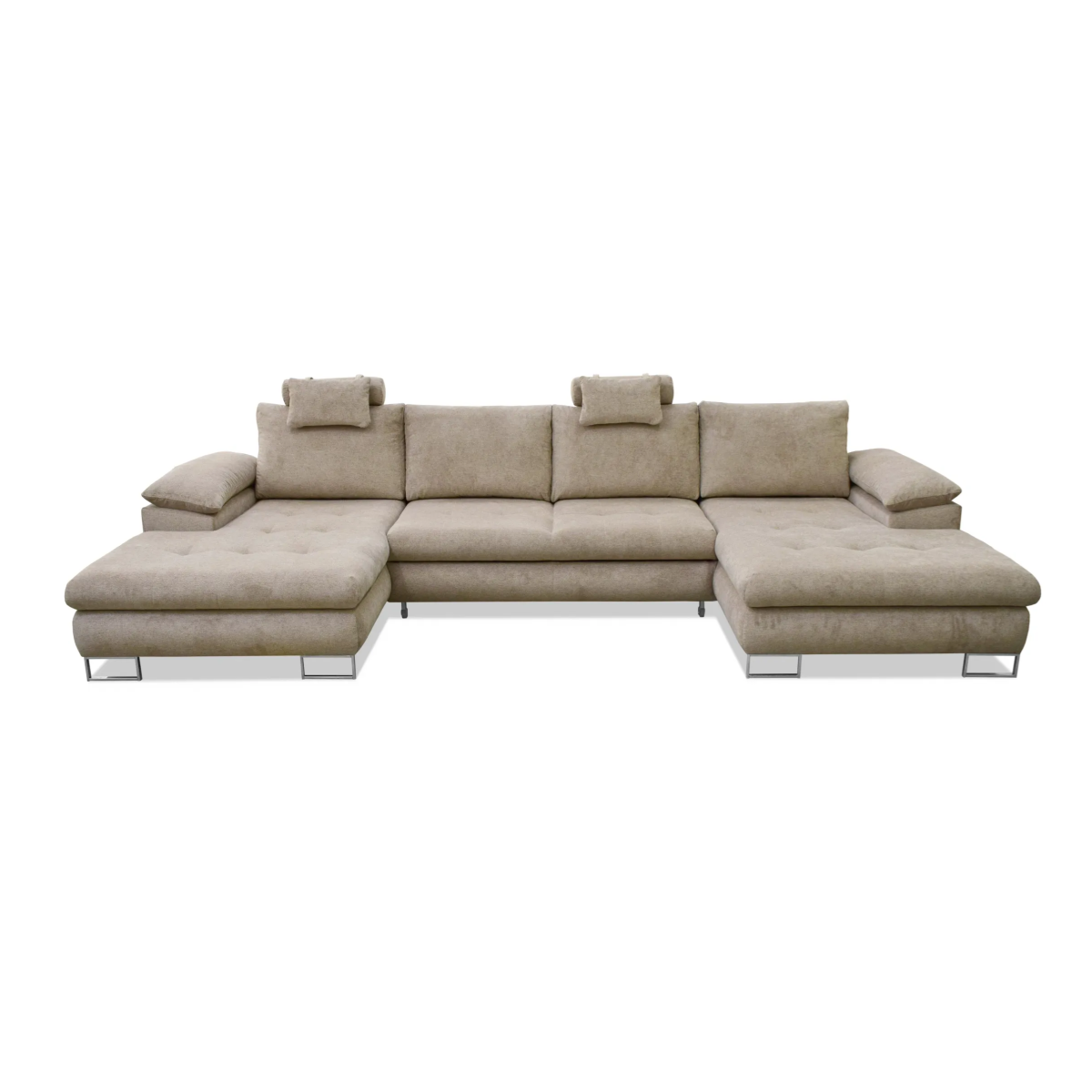 Cuba U Shape Sofa Bed Brown Aston 07