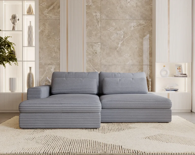 Leida Corner Sofa Bed Dark Grey Tilia 85