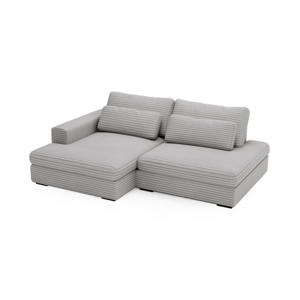 Leida Corner Sofa Bed Grey Tilia 86