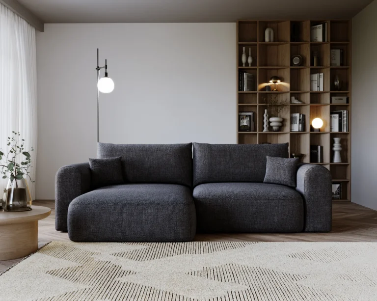 Next Corner Sofa Bed Graphite Grey Legacy 18