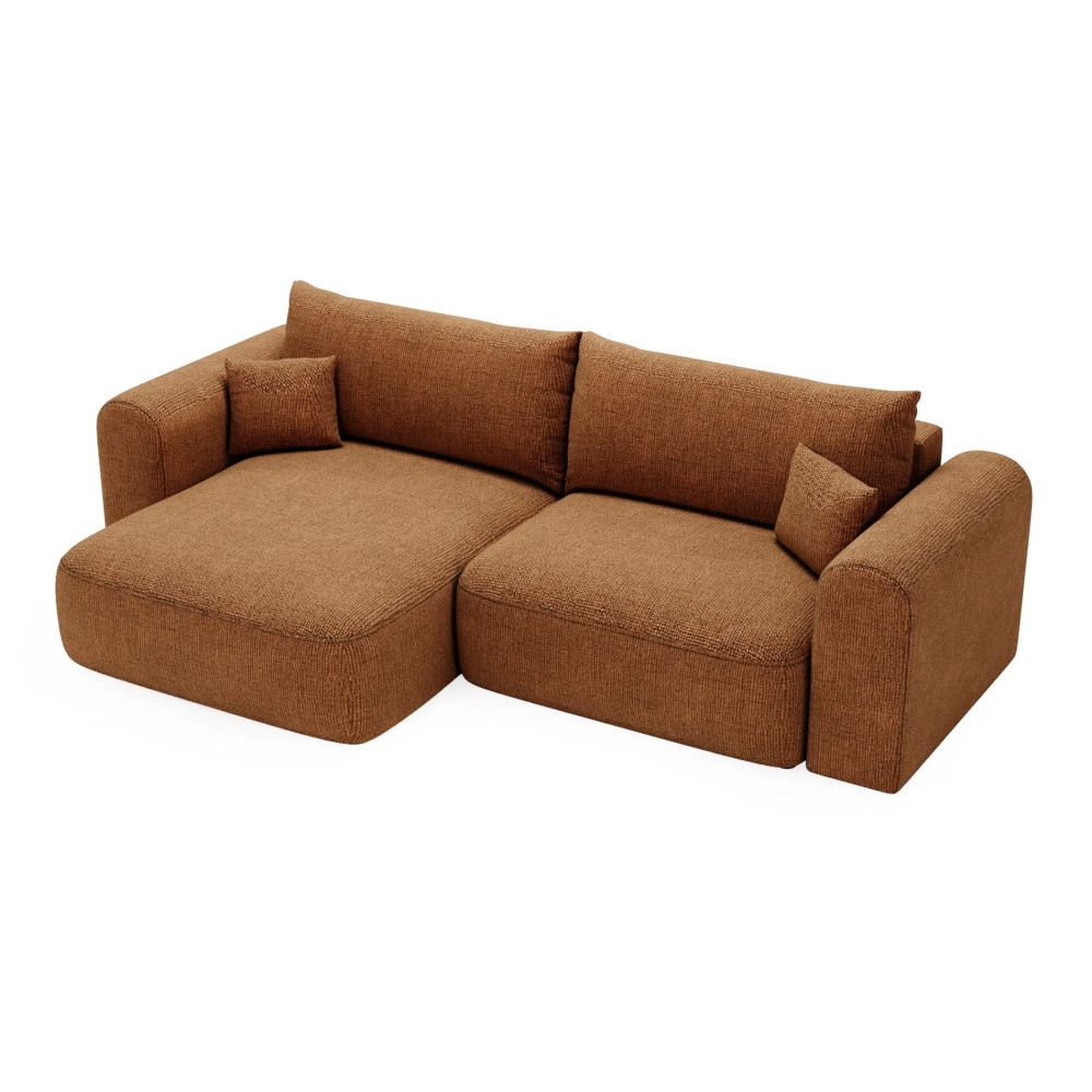 Next Corner Sofa Bed Brick Orange Legacy 06