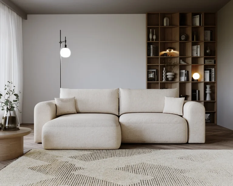 Next Corner Sofa Bed Cream Legacy 01
