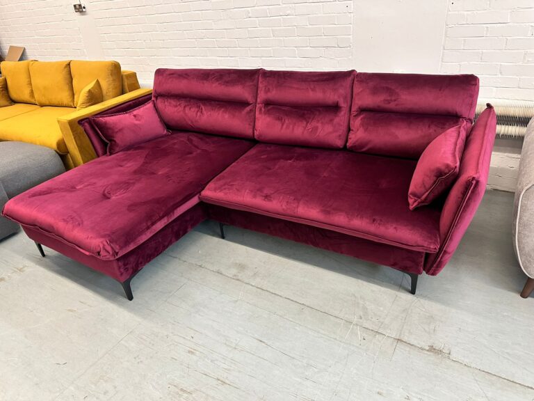Tokyo 1 Corner Sofa Bed Left Plush Claret